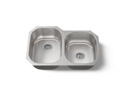 Undertone 31'' undermount double-bowl kitchen sink - Stainless Steel - image 1