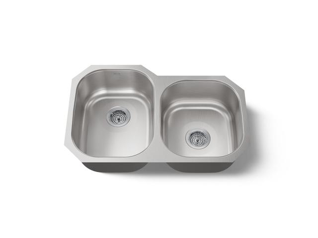 Undertone 31'' undermount double-bowl kitchen sink - Stainless Steel