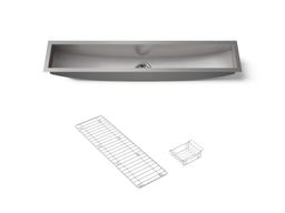 Undertone Trough 43'' undermount single-bowl kitchen sink - Stainless Steel - image 1