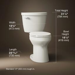 Cimarron Two-piece elongated toilet, 1.6 gpf - image 3