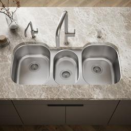 Undertone 41-3/4'' undermount triple-bowl kitchen sink - Stainless Steel - image 2