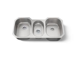 Undertone 41-3/4'' undermount triple-bowl kitchen sink - Stainless Steel - image 1