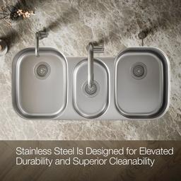 Undertone 41-3/4'' undermount triple-bowl kitchen sink - Stainless Steel - image 4