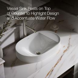 Chalice 22-3/4'' oval vessel bathroom sink - image 5