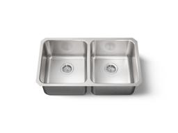 Undertone 31-1/2'' undermount double-bowl kitchen sink - Stainless Steel - image 1