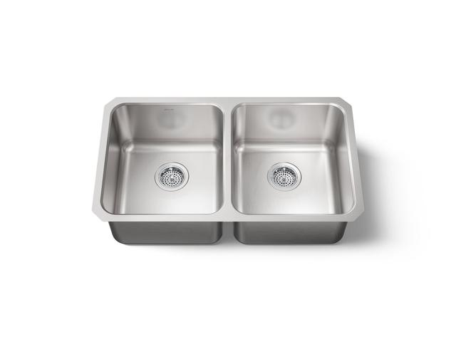 Undertone 31-1/2'' undermount double-bowl kitchen sink - Stainless Steel