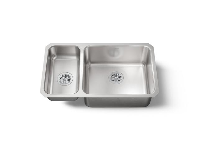 Undertone 31-1/2'' undermount double-bowl kitchen sink - Stainless Steel