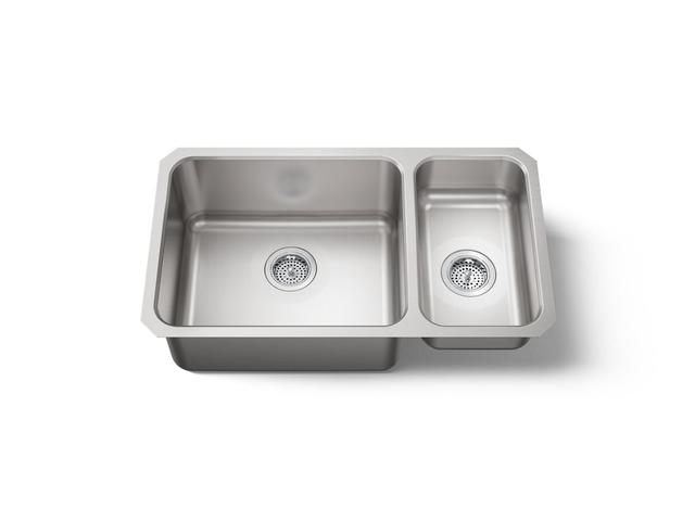 Undertone 31-1/2'' undermount double-bowl kitchen sink - Stainless Steel
