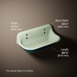 BrockwayE 36'' wall-mount utility sink - image 3