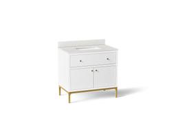 CalpaE 36'' bathroom vanity cabinet with sink and quartz top - image 1