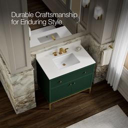 CalpaE 36'' bathroom vanity cabinet with sink and quartz top - image 11