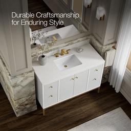 48'' bathroom vanity cabinet with sink and quartz top - image 12