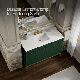 48'' bathroom vanity cabinet with sink and quartz top - image 12