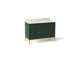 48'' bathroom vanity cabinet with sink and quartz top - image 1