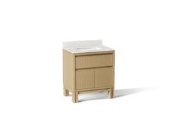 30'' bathroom vanity cabinet with sink and quartz top - image 1