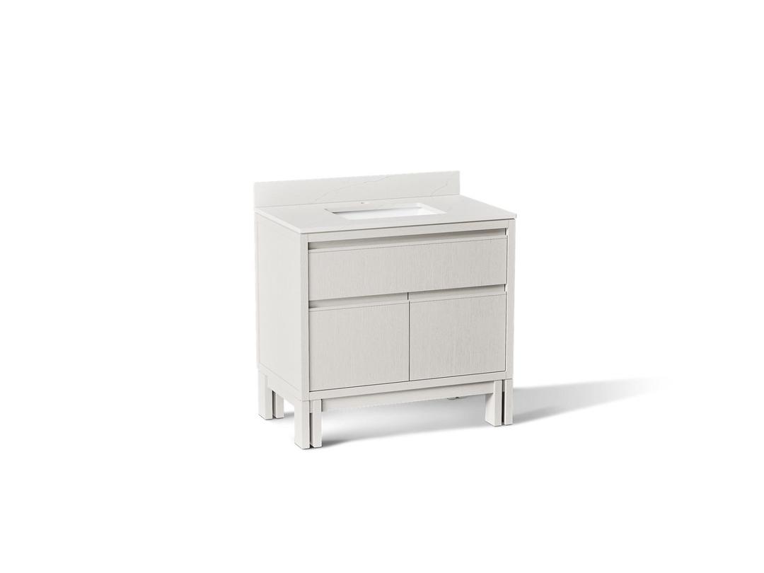 SoliveE 36'' bathroom vanity cabinet with sink and quartz top by Kohler