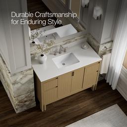 48'' bathroom vanity cabinet with sink and quartz top - image 12