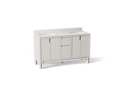 SoliveE 60'' bathroom vanity cabinet with sinks and quartz top - image 1