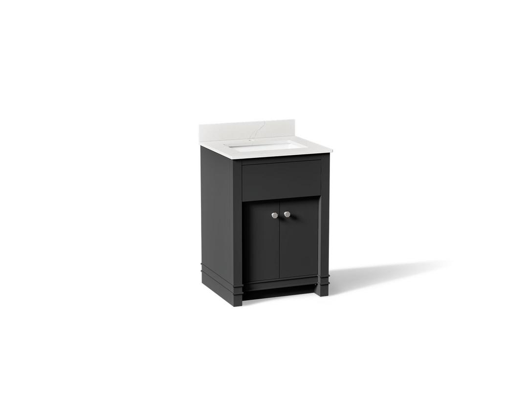 AlouetteE 24'' bathroom vanity cabinet with sink and quartz top by Kohler
