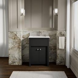 AlouetteE 24'' bathroom vanity cabinet with sink and quartz top - image 2