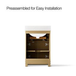 AlouetteE 24'' bathroom vanity cabinet with sink and quartz top - image 10