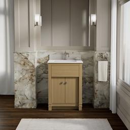 AlouetteE 24'' bathroom vanity cabinet with sink and quartz top - image 2