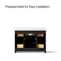 AlouetteE 48'' bathroom vanity cabinet with sink and quartz top - image 10