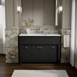 AlouetteE 48'' bathroom vanity cabinet with sink and quartz top - image 2