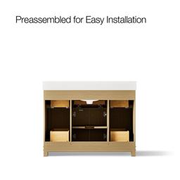 AlouetteE 48'' bathroom vanity cabinet with sink and quartz top - image 10