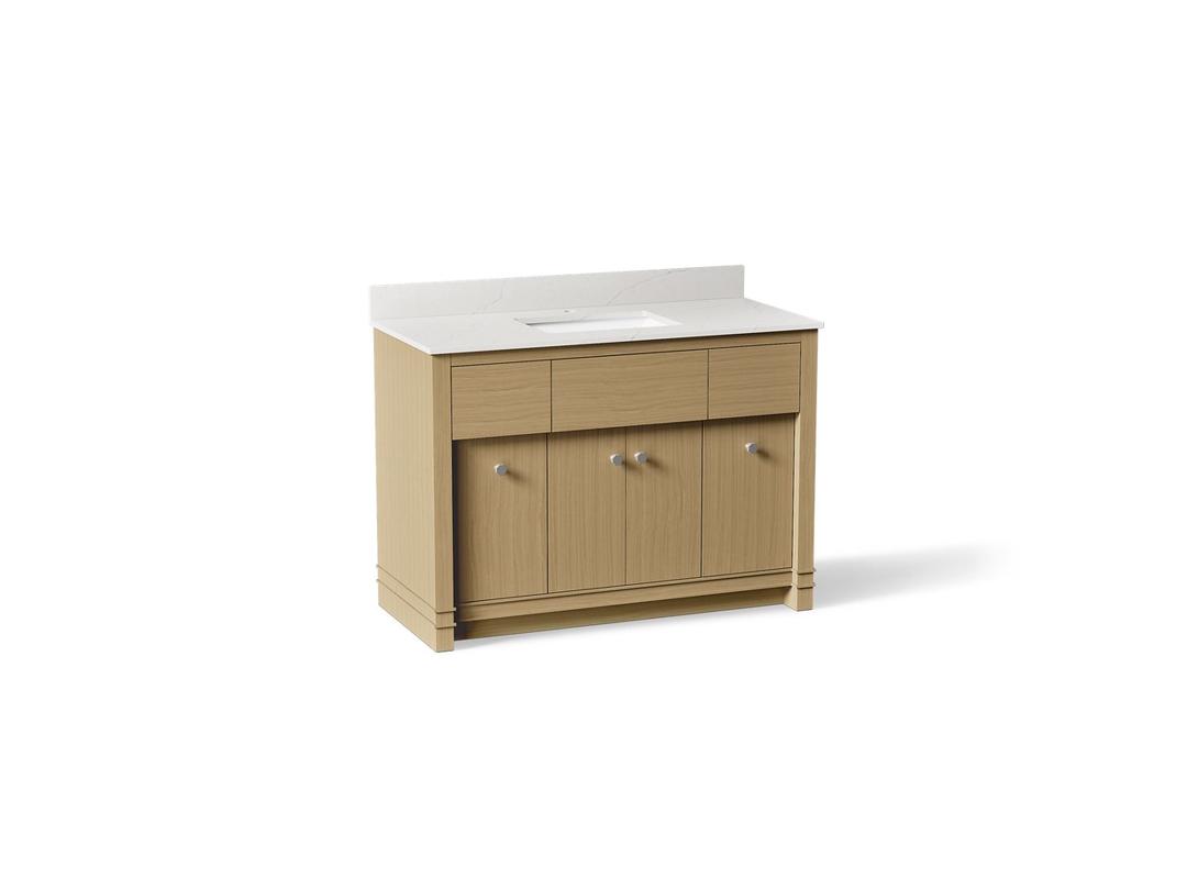 AlouetteE 48'' bathroom vanity cabinet with sink and quartz top by Kohler