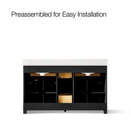 AlouetteE 60'' bathroom vanity cabinet with sinks and quartz top - image 10