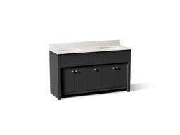 AlouetteE 60'' bathroom vanity cabinet with sinks and quartz top - image 1