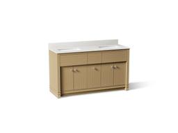AlouetteE 60'' bathroom vanity cabinet with sinks and quartz top - image 1