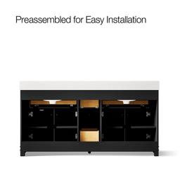 AlouetteE 72'' bathroom vanity cabinet with sinks and quartz top - image 10