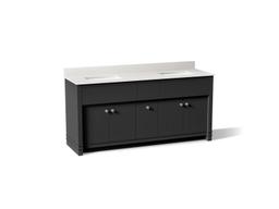 AlouetteE 72'' bathroom vanity cabinet with sinks and quartz top - image 1
