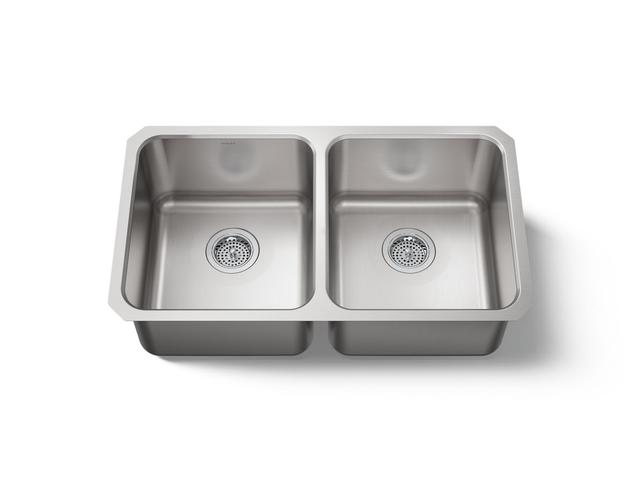 Undertone 31-1/2'' undermount double-bowl kitchen sink - Stainless Steel
