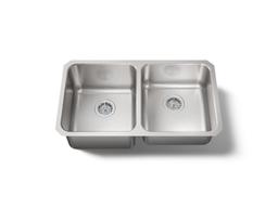 Undertone 31-1/2'' undermount double-bowl kitchen sink - Stainless Steel - image 1