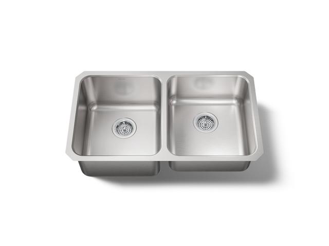 Undertone 31-1/2'' undermount double-bowl kitchen sink - Stainless Steel