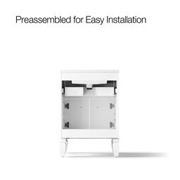 Hearthaven 24'' bathroom vanity cabinet with sink and quartz top - image 10