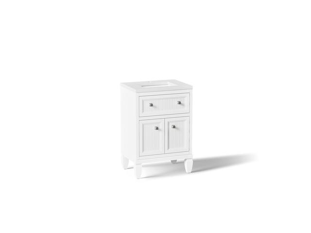 Hearthaven 24'' bathroom vanity cabinet with sink and quartz top
