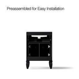 Hearthaven 24'' bathroom vanity cabinet with sink and quartz top - image 10