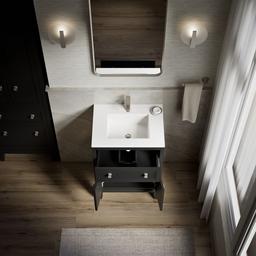 Hearthaven 24'' bathroom vanity cabinet with sink and quartz top - image 12