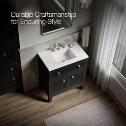 Hearthaven 30'' bathroom vanity cabinet with sink and quartz top - image 11