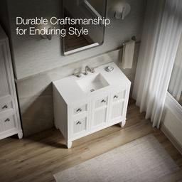 Hearthaven 36'' bathroom vanity cabinet with sink and quartz top - image 12