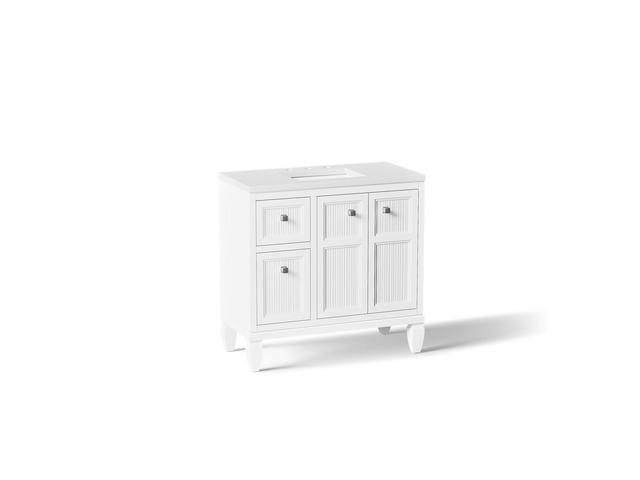 Hearthaven 36'' bathroom vanity cabinet with sink and quartz top