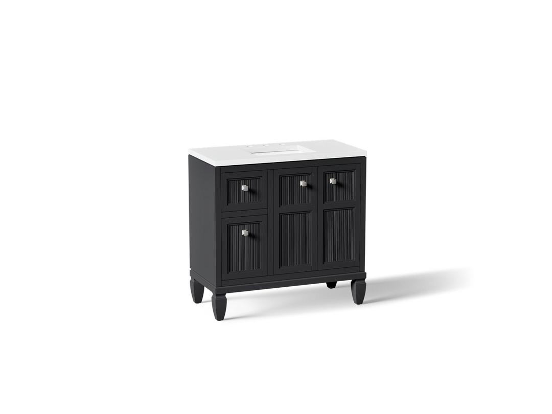 Hearthaven 36'' bathroom vanity cabinet with sink and quartz top by Kohler