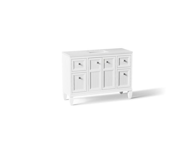 Hearthaven 48'' bathroom vanity cabinet with sink and quartz top