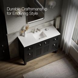 Hearthaven 48'' bathroom vanity cabinet with sink and quartz top - image 12