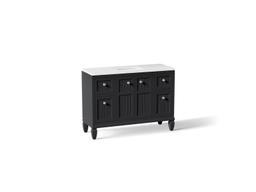 Hearthaven 48'' bathroom vanity cabinet with sink and quartz top - image 1