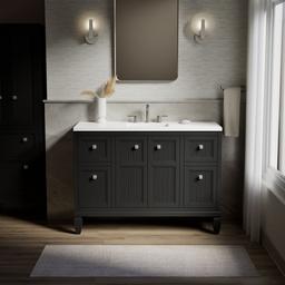 Hearthaven 48'' bathroom vanity cabinet with sink and quartz top - image 2